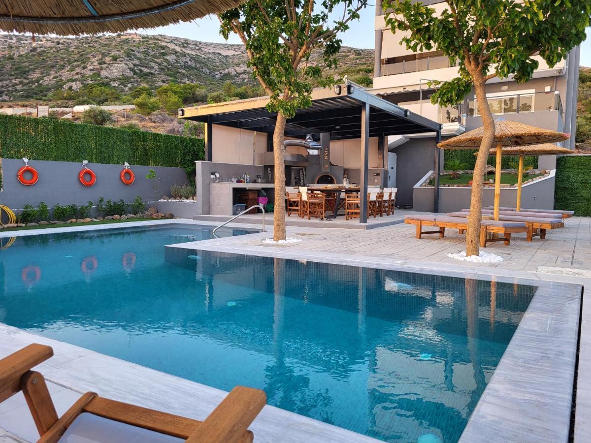 "Stergiou Luxury Apartment 2Nd Floor" Με Κοινη Πισινα Saronida Exterior photo